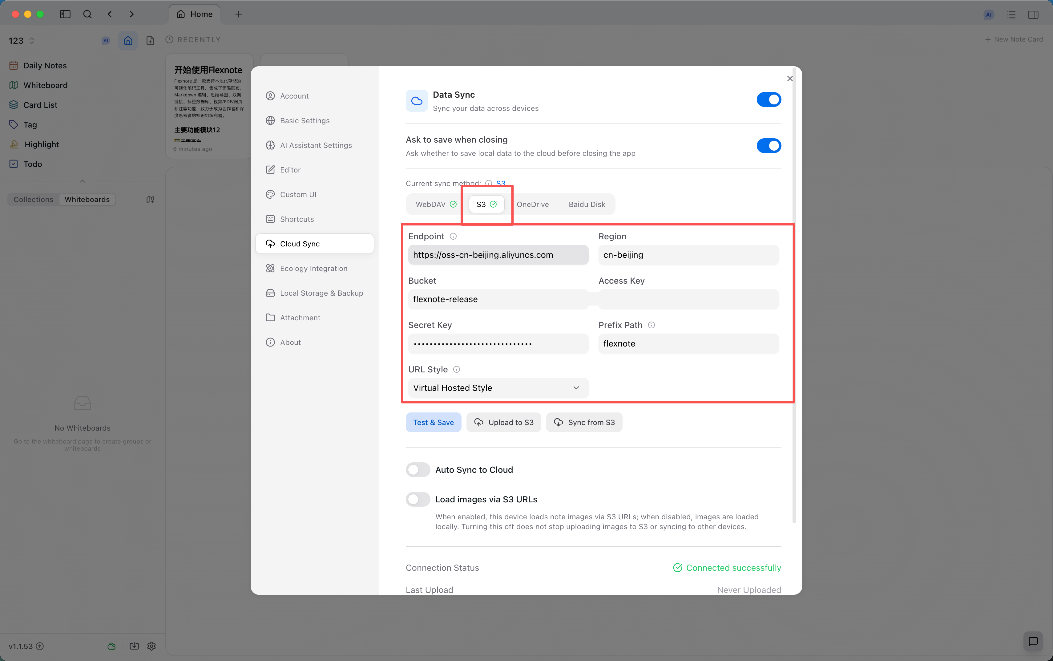 S3-compatible storage keeps the library in a bucket you control